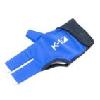 Перчатка бильярдная K-1 черно-синяя, вставка кожа Weekend