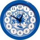 Часы настенные Салют круг 282х40мм Гжель (169) (10) Салют