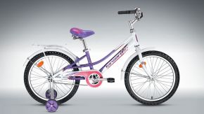 Велосипед FORWARD LITTLE LADY 20 (рама AZURE) белый/фиолетовый  FORWARD