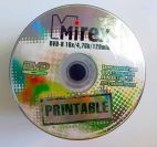 DVD-R 4.7 Gb MIREX*16 inkjet printable по 100 шт.  в т/у   (500) Mirex