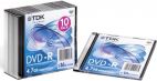 DVD-R 4.7 Gb TDK*16 slim   (10/100) TDK