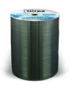 DVD+R 4.7 Gb MIREX*16 inkjet printable по 100 шт. в т/у   (500) Mirex