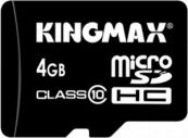 MicroSDHC 4 Gb KINGMAX class 10 + адаптер SD Kingmax