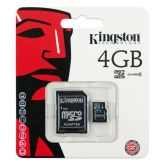 MicroSDHC 4 Gb KINGSTON class 4 + адаптер SD Kingston