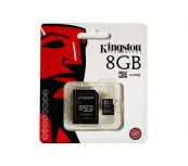 MicroSDHC 8 Gb KINGSTON class 4 + адаптер SD Kingston