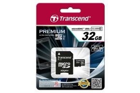 MicroSDHC 32 Gb TRANSCEND class 10 UHS-1 + адаптер 300X Transcend