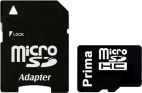 MicroSDHC 32 Gb PRIMA class 10 + адаптер SD Prima