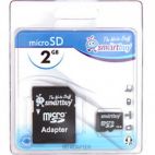 MicroSD 2 Gb SMART BUY + адаптер SmartBuy
