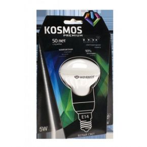 Лампа КОСМОС Premium R50, 5W, E14, 4500К, 450Лм (10/80) КОСМОС