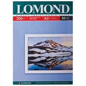 Фотобумага А3 LOMOND 200/50 глянцевая Lomond