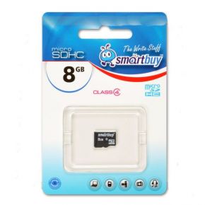 MicroSDHC 8 Gb SMART BUY class 4 без адаптера SmartBuy