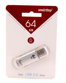 USB-Flash 64 Gb SMART BUY 3.0 V-Cut серебро SmartBuy