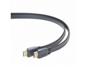 Кабель HDMI(M)-HDMI(M) 1 метр PRO GEMBIRD v1.4, плоский, чёрный, в пакете Gembird