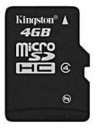MicroSDHC 4 Gb KINGSTON class 4 без адаптера Kingston