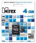 MicroSDHC 4 Gb MIREX class 4 + адаптер SD Mirex