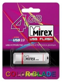 USB-Flash 4 Gb MIREX Knight с колпачком, белый Mirex