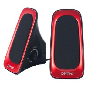 Колонки PERFEO PF-429-R 2*3 Вт, чёрно-красные, USB Perfeo