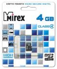 MicroSDHC 4 Gb MIREX class 4 без адаптера Mirex