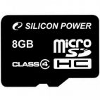 MicroSDHC 8 Gb SILICON POWER class 4 без адаптера Silicon Power