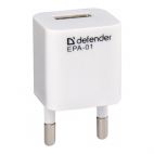 Адаптер питания DEFENDER EPA-01 — 1 порт USB, 5V/1A Defender
