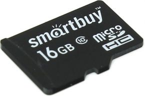 MicroSDHC 16 Gb SMART BUY class 10 без адаптера SmartBuy