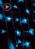 Гирлянда-занавес на окна светодиодная КОСМОС 624LED синий (2.5х1.1м, 8 режимов) (40) КОСМОС