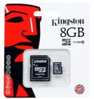 MicroSDHC 8 Gb KINGSTON class 10 + адаптер UHS-I 45MB/s Kingston