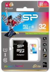 MicroSDHC 32 Gb SILICON POWER ELITE Colored UHS-I class 10 + адаптер Silicon Power