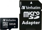 MicroSDHC 32 Gb VERBATIM class 10 + адаптер Verbatim