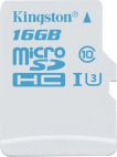 MicroSDHC 16 Gb KINGSTON Class 10 UHS-I U3 for ACTION CAM 90/45 MB/s без адаптера Kingston