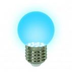 Лампа UNIEL G45 0,65W, E27, голубой (10) UNIEL