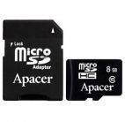 MicroSDHC 8 Gb APACER class 10 + адаптер SD Apacer