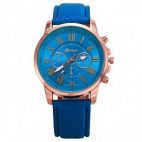Часы наручные Geneva Platinum с кожаным ремнем голубой Geneva
