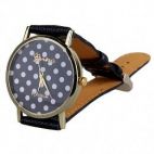 Часы наручные Geneva Platinum-2 с кожаным ремешком черный Geneva