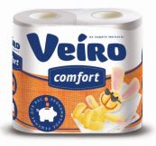 Туалетная бумага Linia VEIRO Comfort 2слоя 4шт/уп (12/384) VEIRO