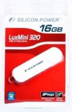 Flash Silicon Power 16Gb LuxMini 320 White USB Drive USB 2.0  Silicon Power
