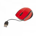 Мышь SMARTBUY 308 USB 2кн для ноутбука, скручивающийся кабель, красная SmartBuy