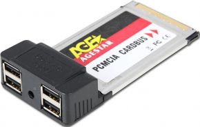Контроллер USB2.0 AgeStar в PCMCIA 4внеш. (VIA chip) AgeStar