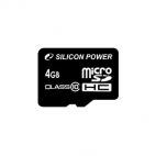 MicroSDHC 4 Gb SILICON POWER class 10 без адаптера Silicon Power