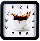 Часы настенные 21 Век квадрат пластик 30*30 Кофе черные (10) 21 век Свет