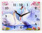 Часы настенные 21 Век стекло 20*26 Лебеди (10) 21 век Свет