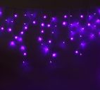 Гирлянда уличная Luazon Бахрома УМС 3м*0.6м 100Led Без Контроллера, фиолетовый, белая нить