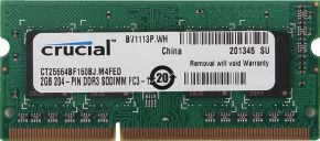 SO-DIMM 2048 Mb DDR3L Crucial CT25664BF160BJ RTL PC3-12800 CL11 SO-DIMM 204-pin 1.35В Crucial