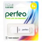 USB-Flash 8 Gb PERFEO C01 белый Perfeo