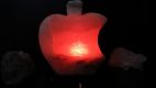 Солевая лампа Яблоко-Apple 2-3 кг с красной лампочкой Берег мечты